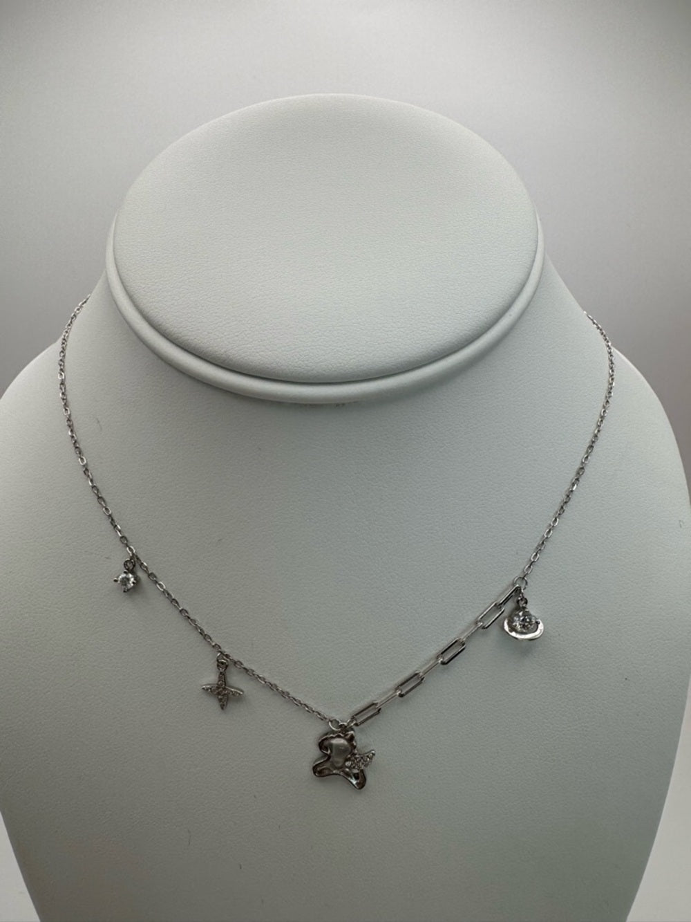 #N9 Clear Quartz Unicorn Necklace (S925)