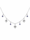 #N13 Tanzanite Leaf Necklace (S925)