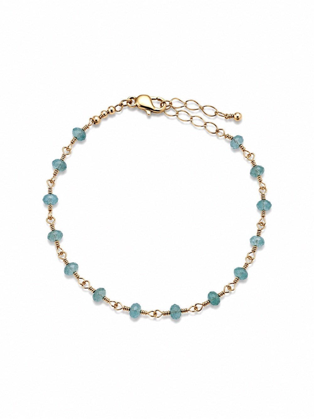 Aquamarine Gold Filled Bracelet