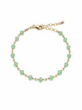 Light Green Onyx Gold Filled Bracelet