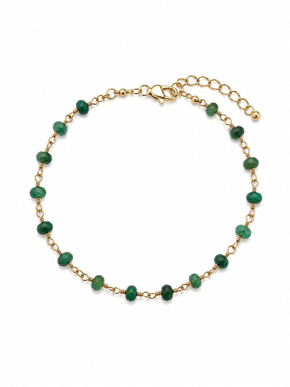 Emerald Gold Filled Bracelet