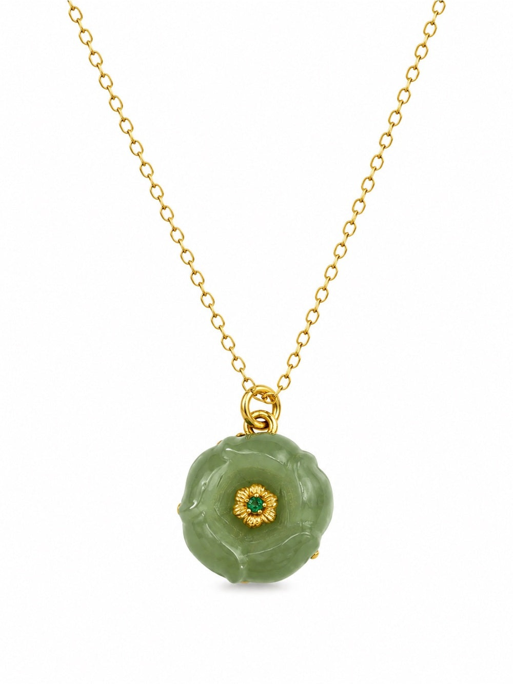 Jade Flower Pendant