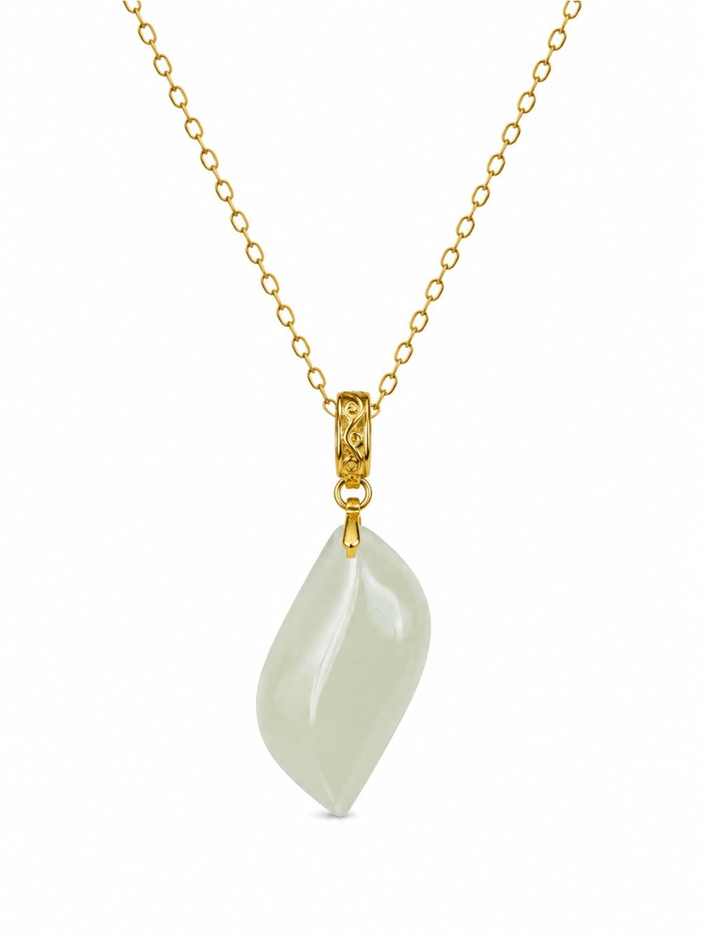 Jade Petal Pendant