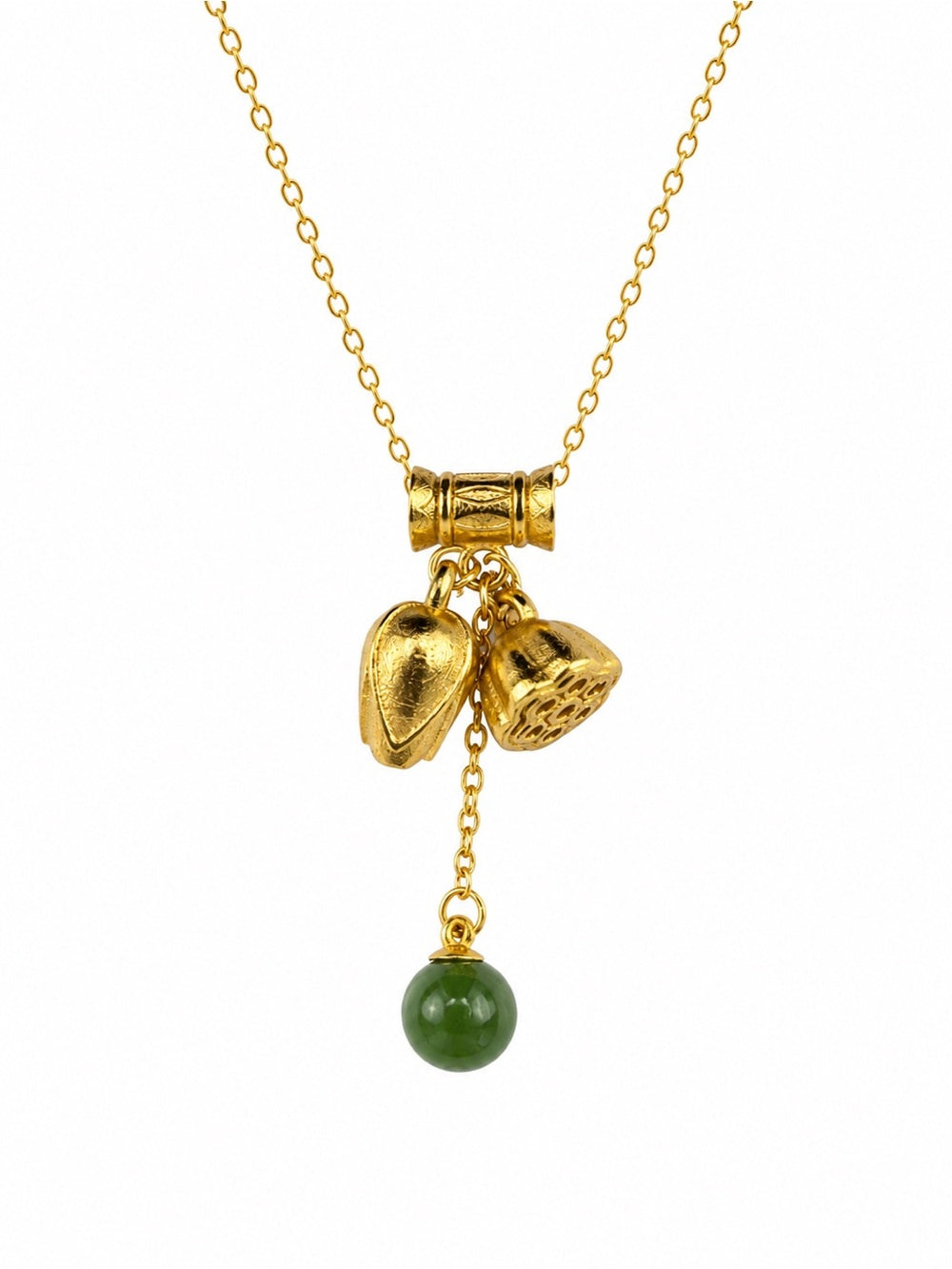 Jade Flower Charm Pendand