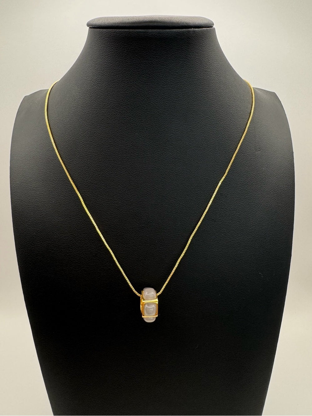 Midnight Jade Barrel Pendant