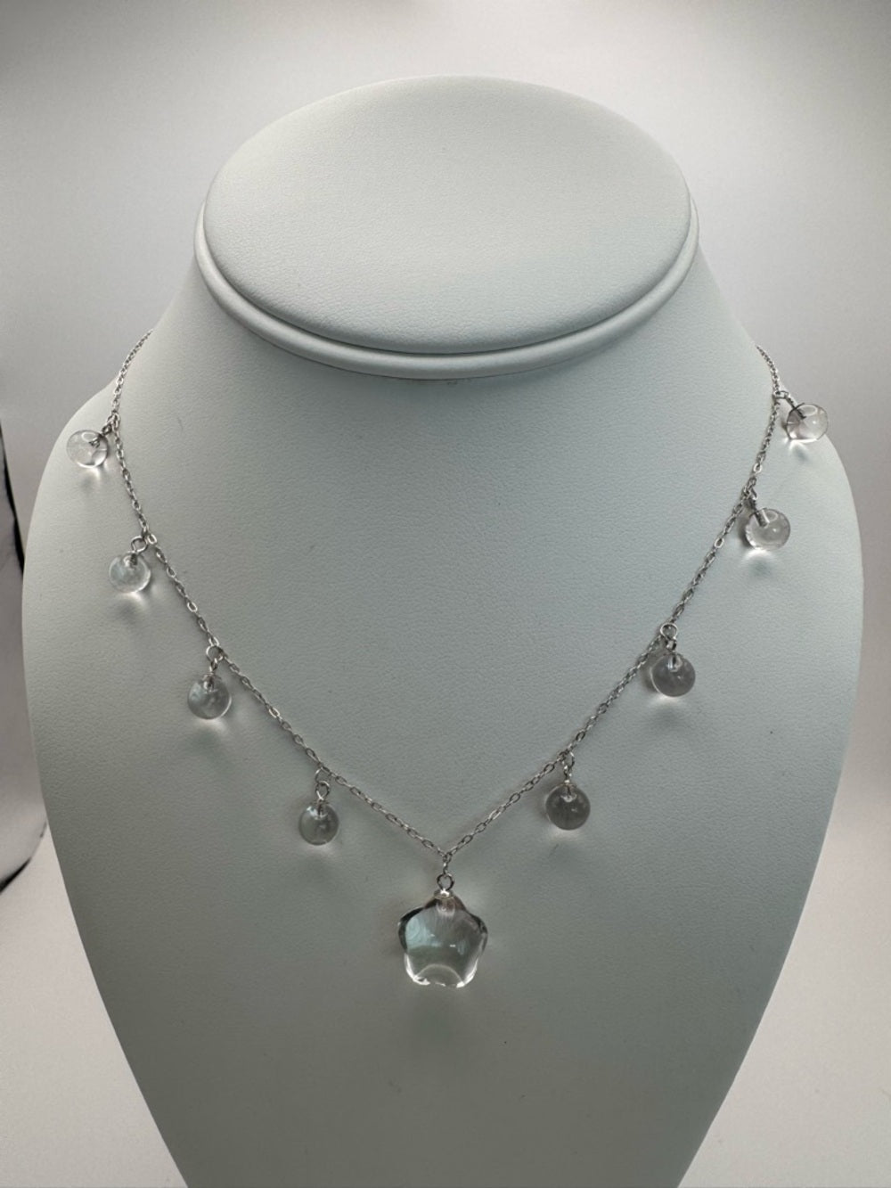 #N35 Clear Quartz Cloud Necklace (S925)