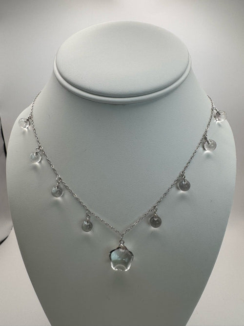 #N35 Clear Quartz Cloud Necklace (S925)