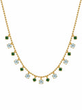 #N30 Mixed Jadeite Gold Beaded Necklace (S925)