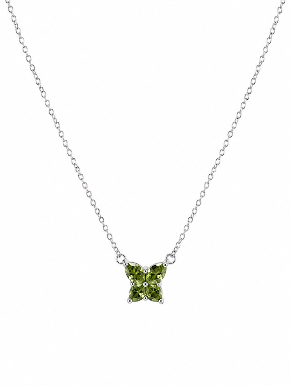 #N37 Peridot Papillon Necklace (S925)