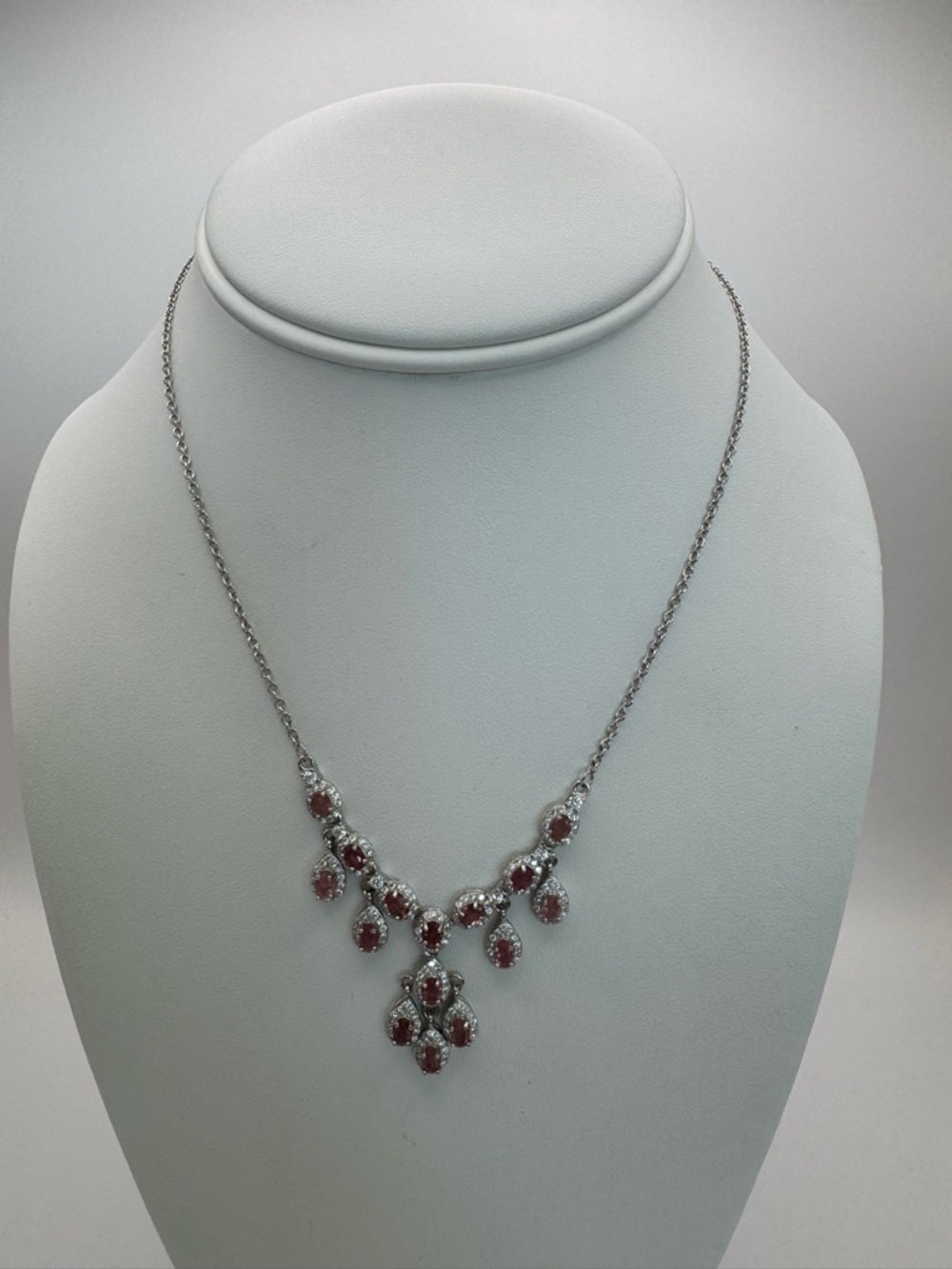 #N48 Pink Tourmaline Necklace (S925)