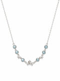 #N46 Aquamarine Butterfly Necklace (S925)