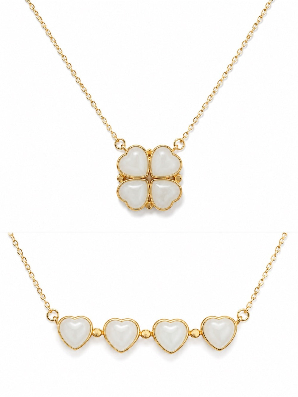 #N27 White Jade Lucky in Love Necklace (S925)