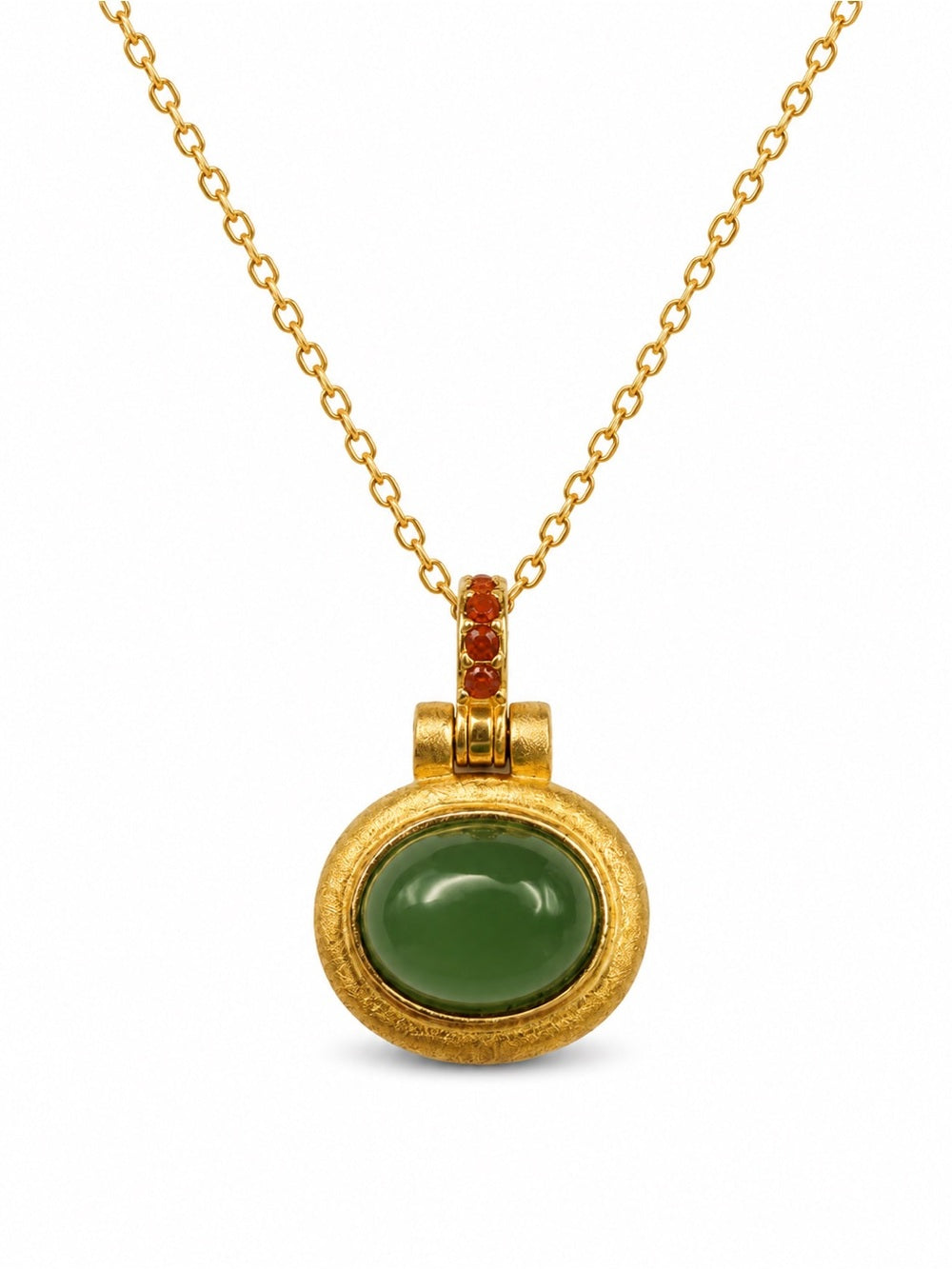 #P22 Jade Oval Pendant