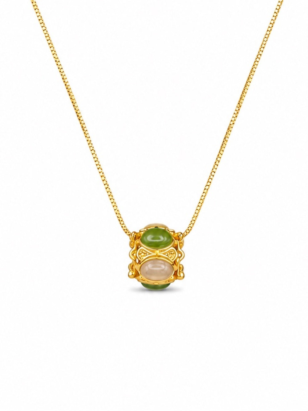 #P23 Assorted Jade Barrel Pendant