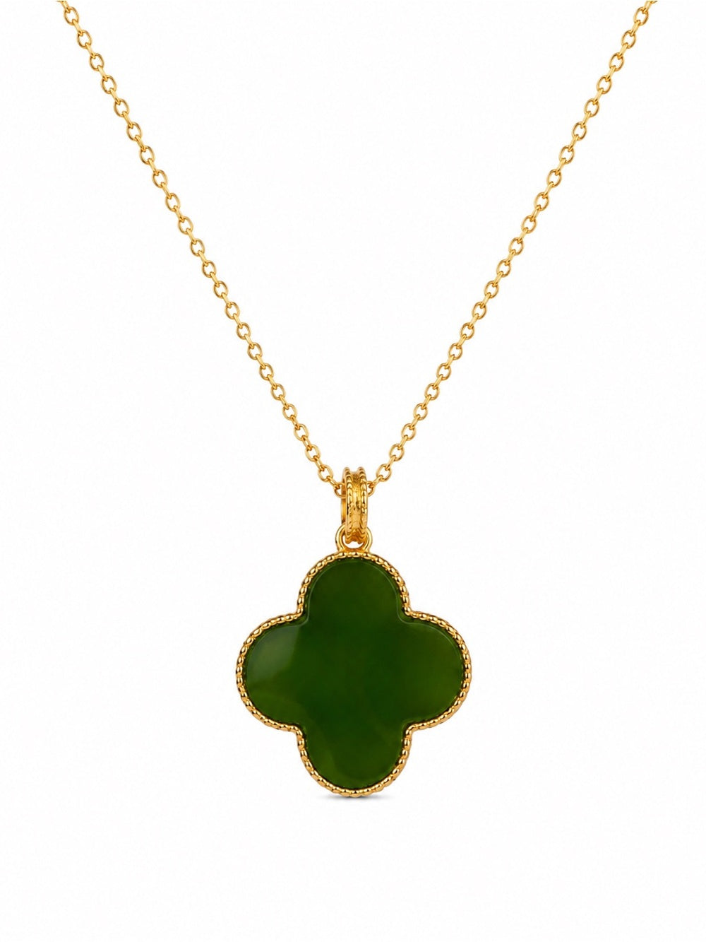 #P25 Jade Clover Pendant