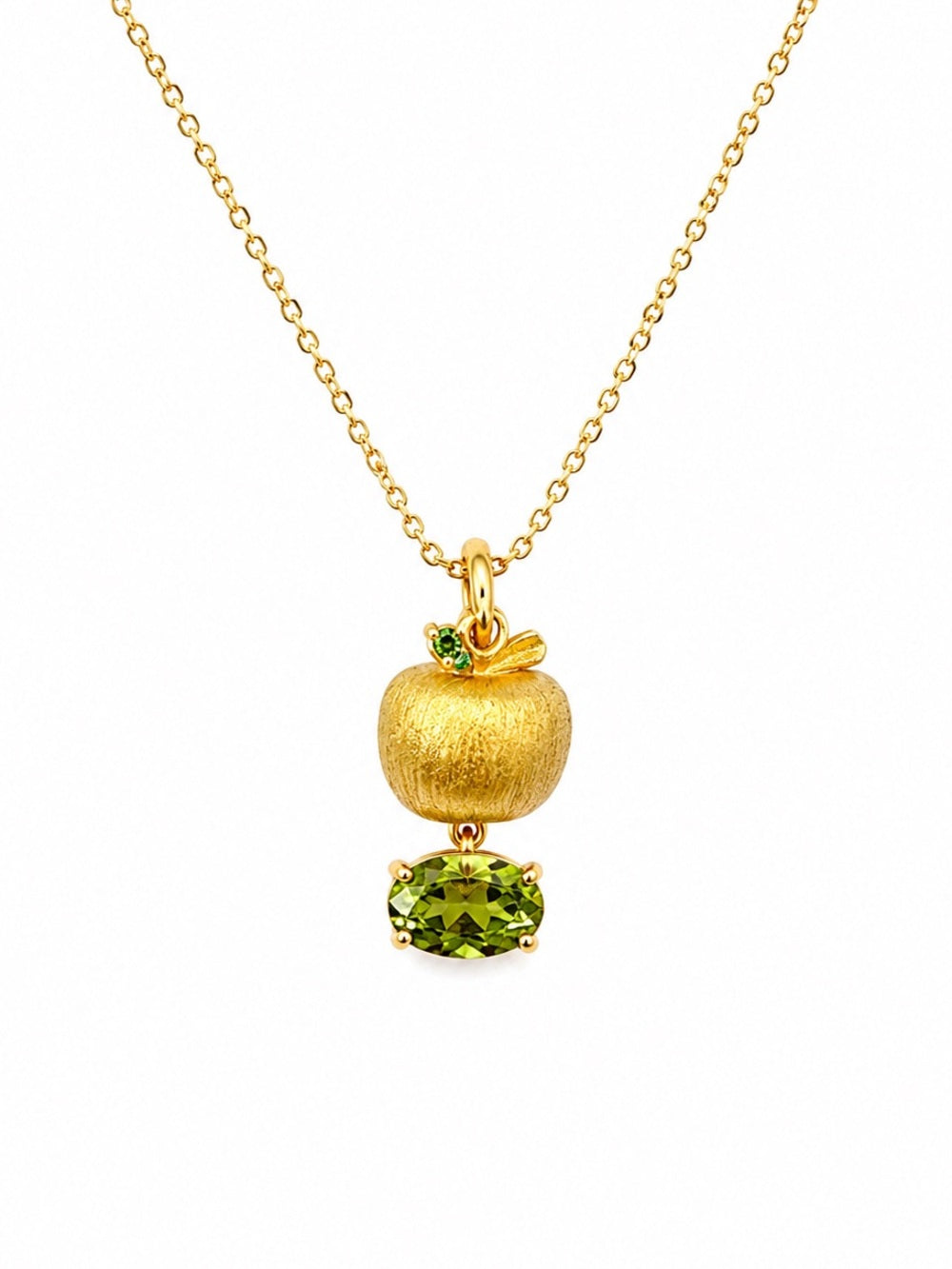 #P34 Peridot Apple Pendant