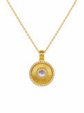 #P35 Madagascar Moonstone Circle Pendant