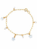 B005 Moonstone Stars Gold Bracelet