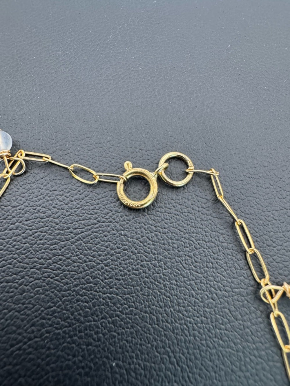 B005 Moonstone Stars Gold Bracelet