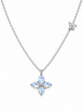 #N23 Moonstone Flower Necklace (S925)