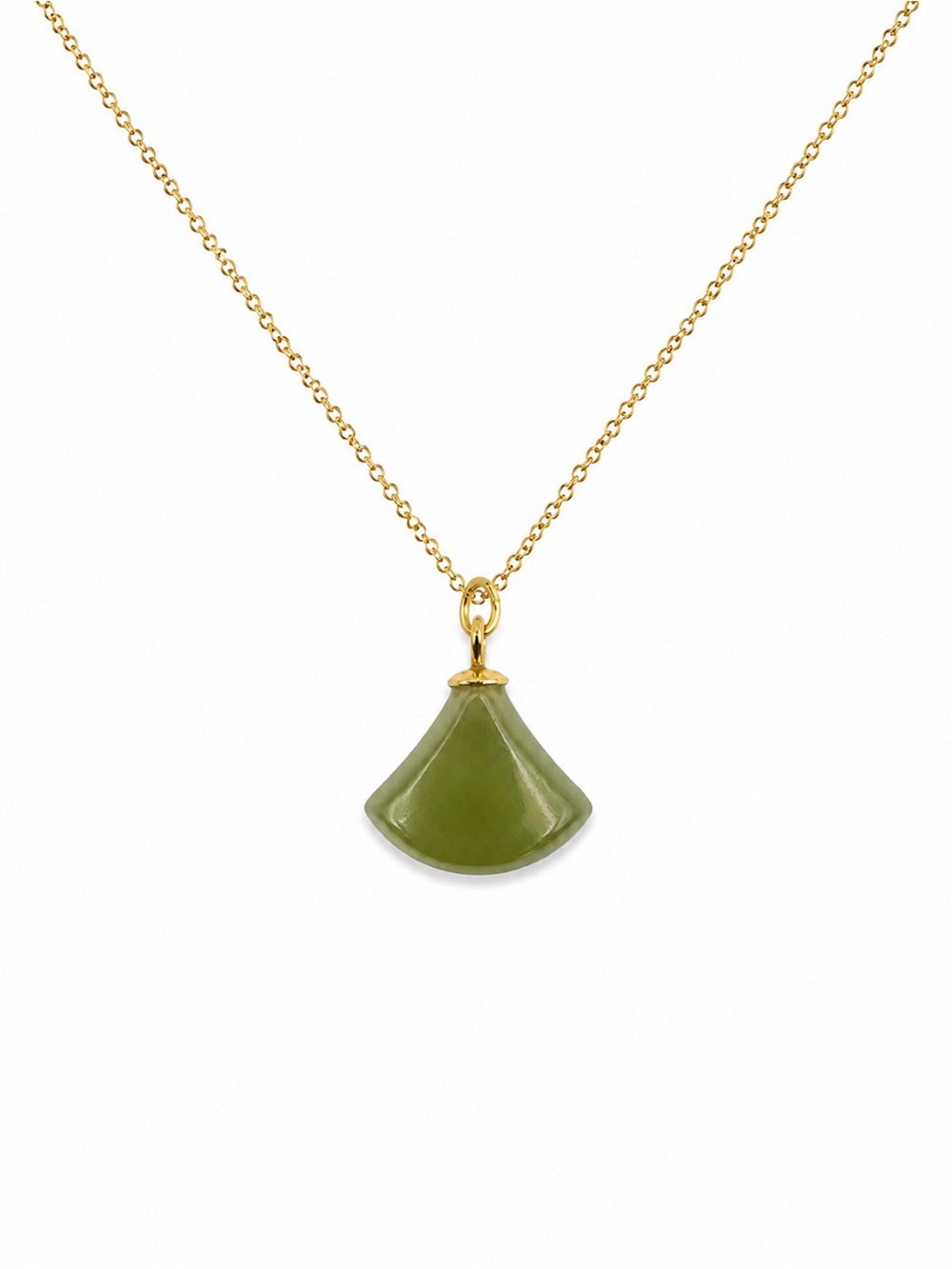 #P7 Jade Triangle Fan Pendant