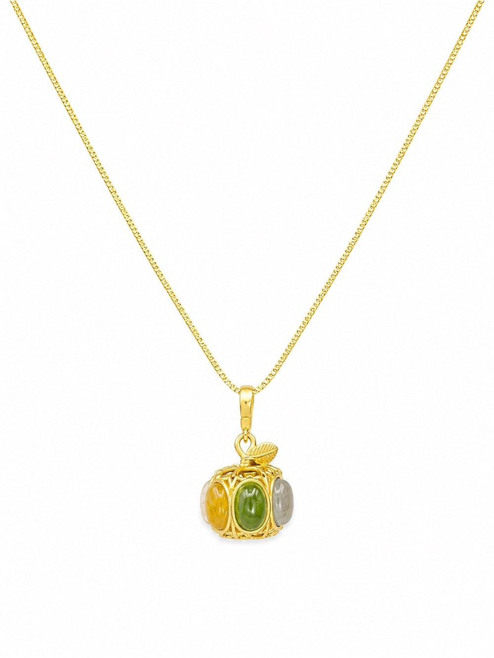 #P21 Multi-Jade Pumpkin Pendant