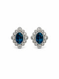 #E21 London Blue Topaz Lace Oval Studs