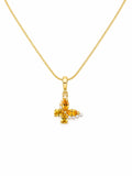 #P38 Citrine Butterfly Pendant