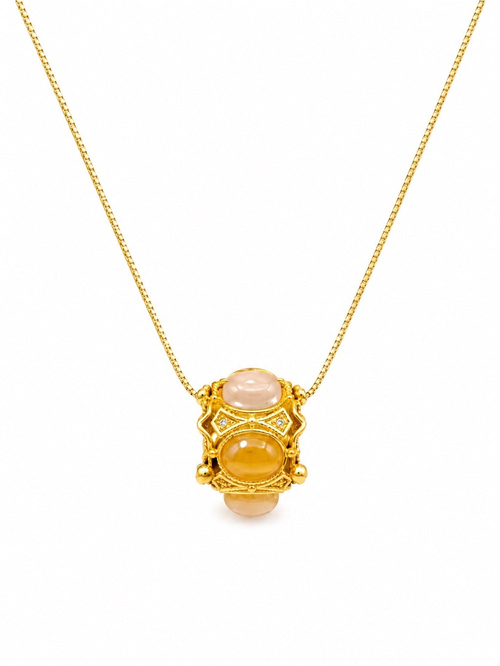 #P37 Multi-Jade Barrel Pendant