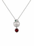 #P42 Garnet Apple Dangle Pendant