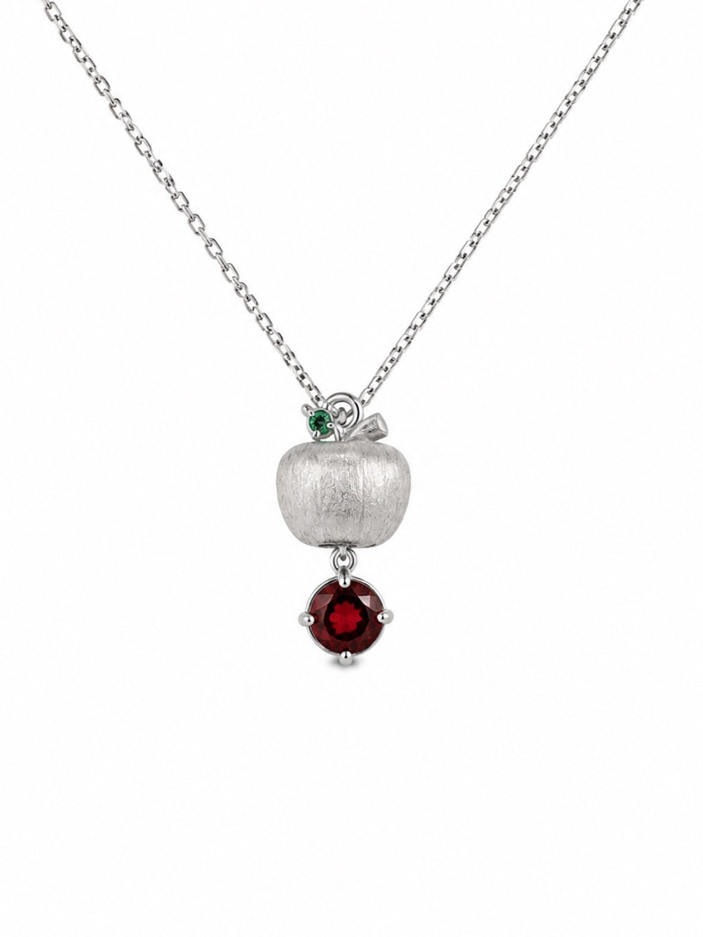 #P42 Garnet Apple Dangle Pendant