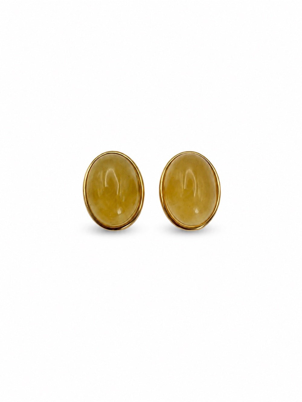 #E5 Jade Oval Studs