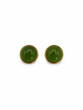#E6 Jade Circle Studs