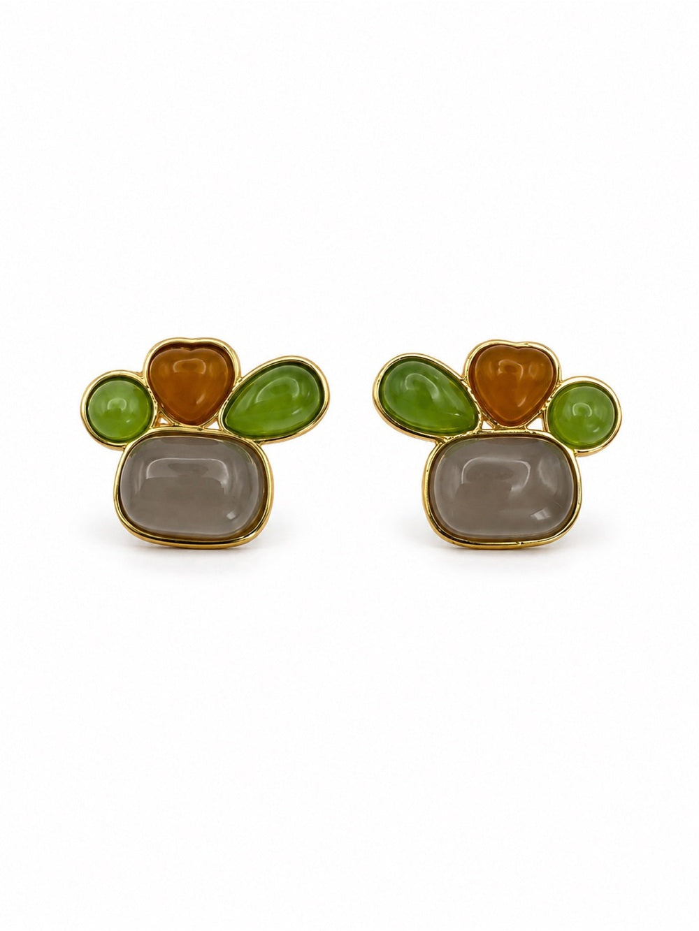 #E7 Jade Mosaic Studs