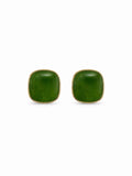 #E9 Jade Rounded Square Studs