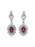 #E17 Pink Tourmaline Lace Drop Earrings