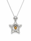#P40 Star Pendant with Citrine Heart Dangle
