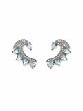 #E3 Aquamarine Wave Earring