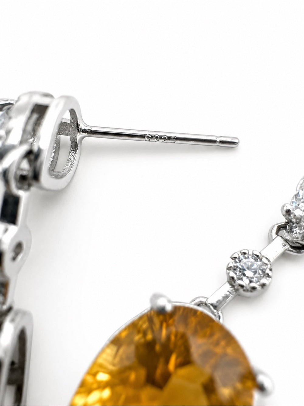 #E33 Aurora Honey Drop Citrine Earrings