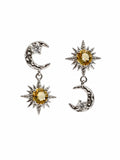 #E45 Citrine Celestial Drop Earrings