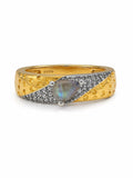 #R45 Madagascar Moonstone Teardrop Tilted Ring