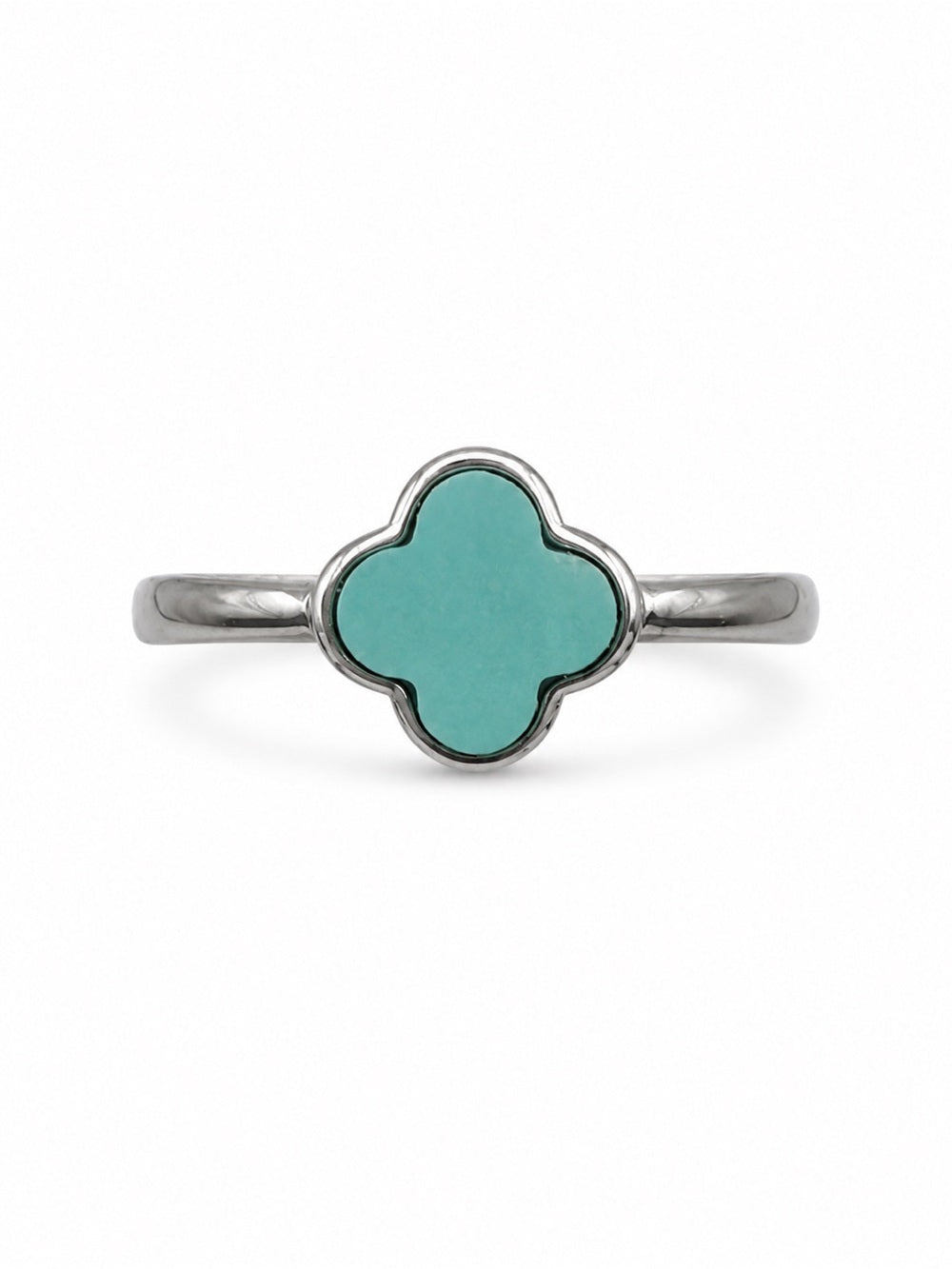 #R44 Sleeping Beauty Turquoise Clover Ring
