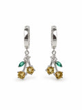 #E30 Citrine Cherry Huggie Earrings