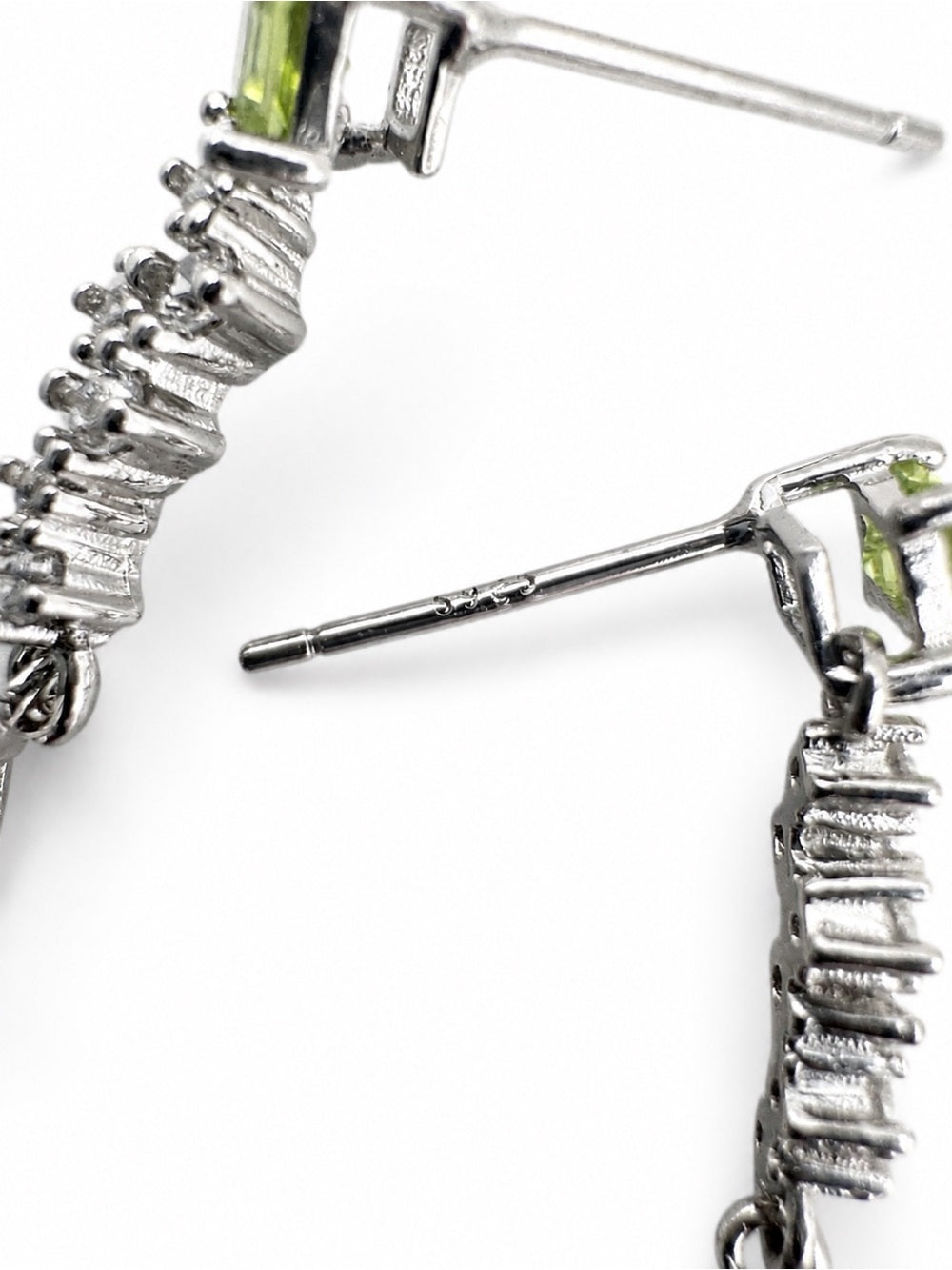 #E35 Aquamarine and Peridot Drop Earrings