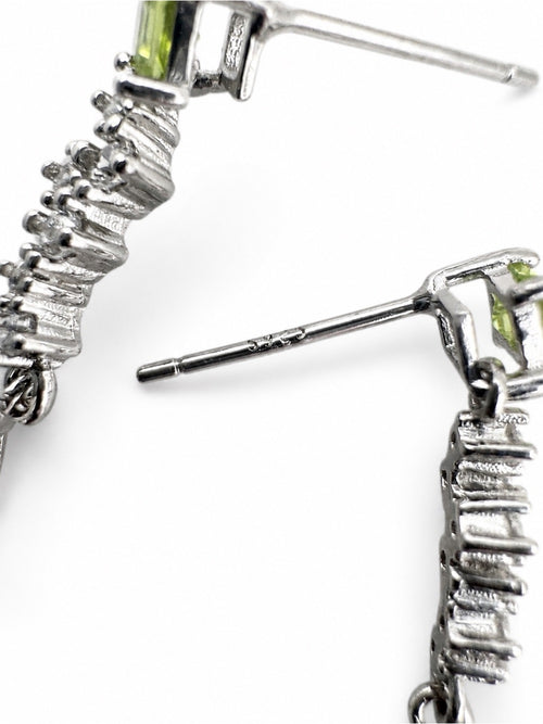 #E35 Aquamarine and Peridot Drop Earrings