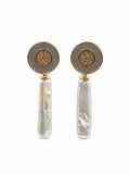#E73 Freshwater Pearl Eclipse Earrings