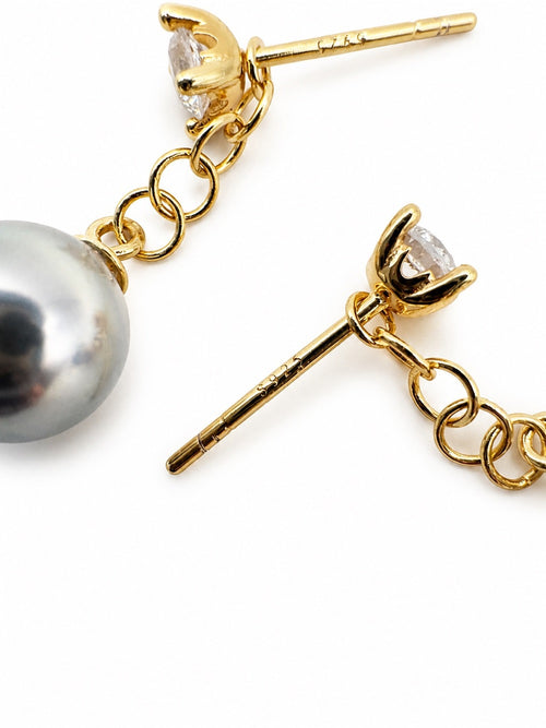 #E52 Nocturne Akoya Pearl Earrings