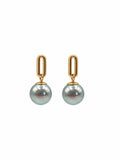 #E49 Akoya Pearl Chain Link Earrings