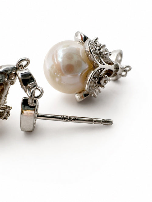 #E66 Lily of the Valley Pearl Drop Earrings