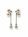 #E57 Trio Pearl Waltz Drop Earrings